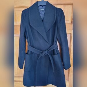 Express Women's Elegant Black Overcoat, Brand New With Tags, Small